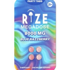 Buy Rize Megadose 4pc 8000mg Blue Razz Party Tabs