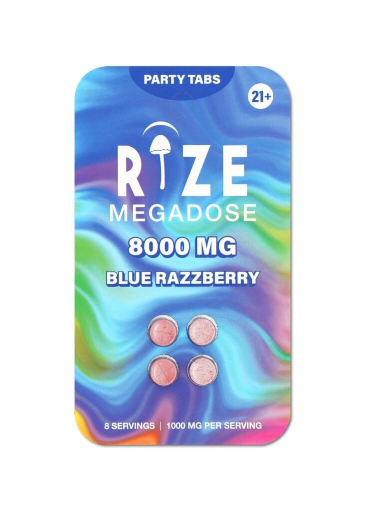 Buy Rize Megadose 4pc 8000mg Blue Razz Party Tabs